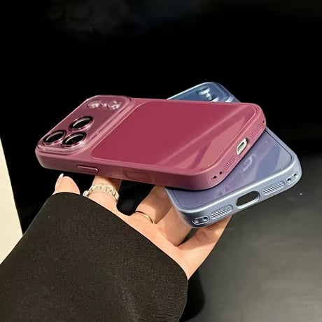 S75957 グロッシーカラーフレームiPhoneケース