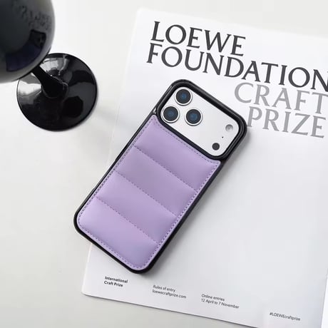 S75996 ダウン風キルティングiPhoneケース