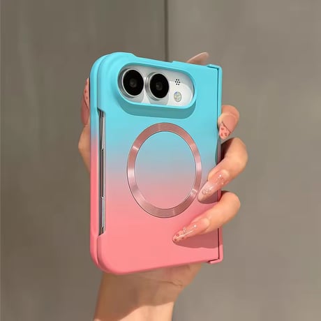 S75951 カラフルグラデーションMagSafe対応iPhoneDuoケース