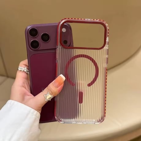L62537 カラーフレームMagSafe対応iPhoneケース