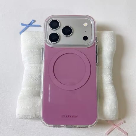 S75929 ニュアンスカラーMagSafeクリアiPhoneケース
