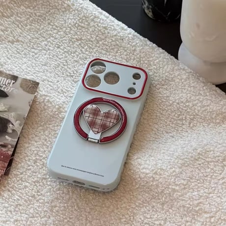 K23209 ハートリングスタンド付き MagSafe対応 iPhoneケース