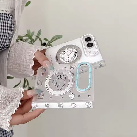 K23364 アニマルリングスタンドiPhoneDuoケース