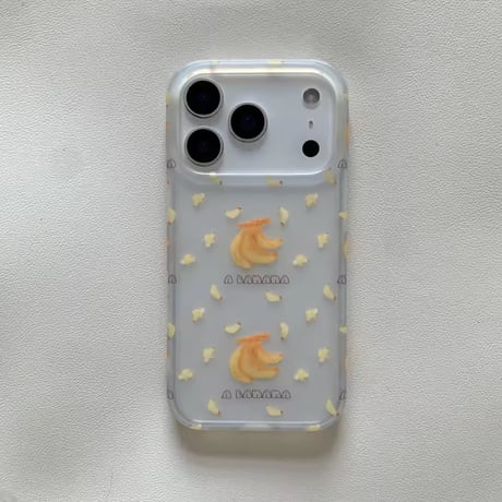 L62485 バナナドット 半透明iPhoneケース