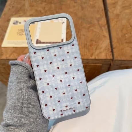 S75710 プチハートチェック iPhoneケース