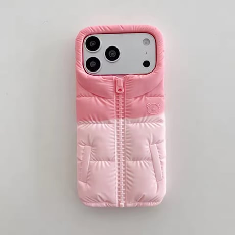 S76009 ダウンジャケット風iPhoneケース
