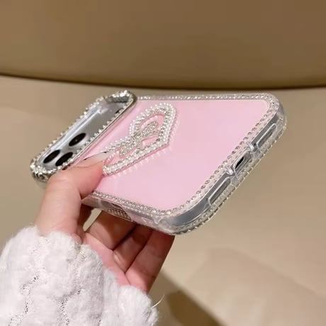 【即納商品】S75511 きらめきハートリボンiPhoneケース