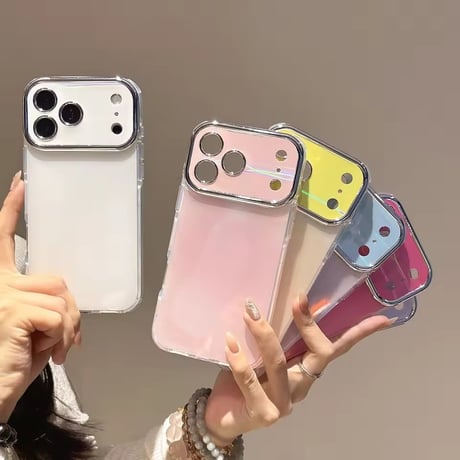 【即納商品】S75565 オーロラグラデーションフレーム iPhoneケース
