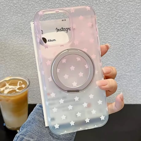 K23256 パステルスター リングスタンド iPhoneケース