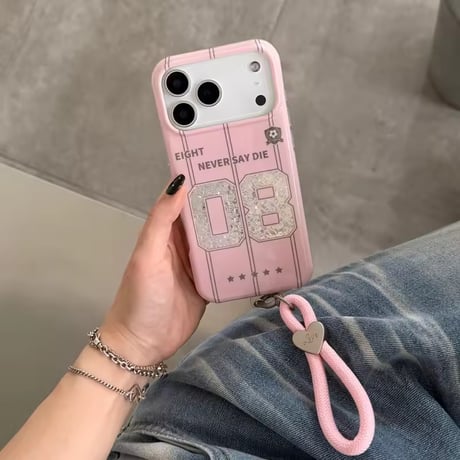 K23193 ナンバーロゴ ハンドストラップ付き iPhoneケース