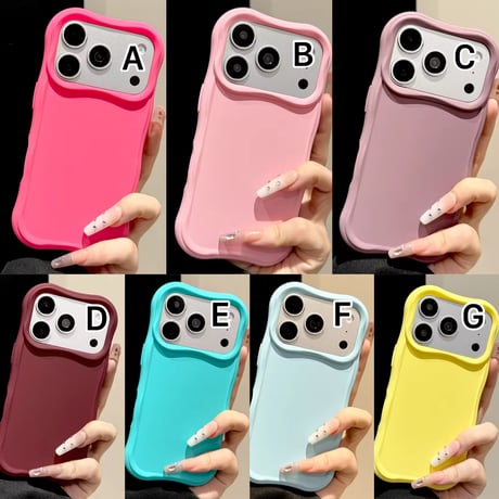 S75896 カラフルウェーブフレームiPhoneケース
