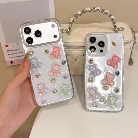 L62539 パステルジュエルベアiPhoneケース