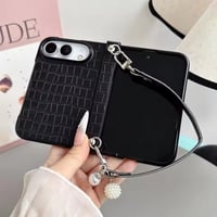 K23295 クロコ調ストラップ付きiPhoneDuoケース
