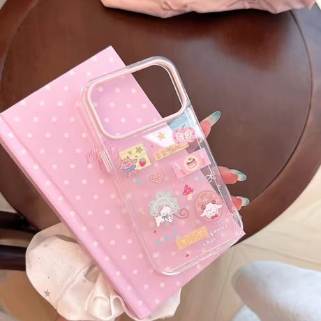 L62541 パステルステッカークリアiPhoneケース