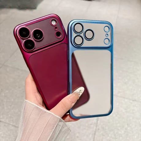 L62533 メタリックフレームクリアiPhoneケース