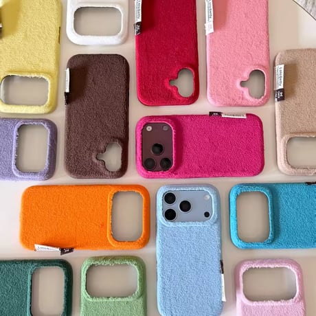 S75989 もこもこボアiPhoneケース