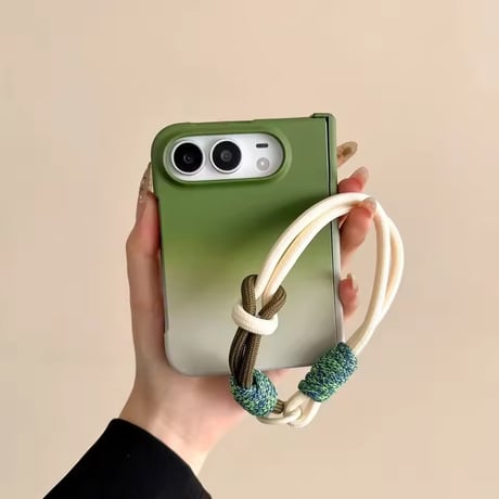K23320 グラデーションストラップ付きiPhoneDuoケース