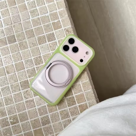 K23203 バイカラーリングスタンド付き iPhoneケース