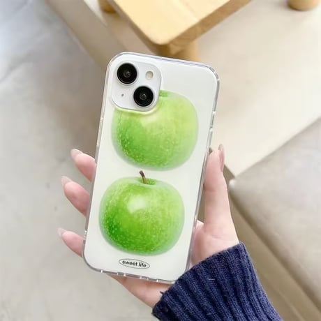 【即納商品】S75265 グリーンアップルデザインiPhoneケース