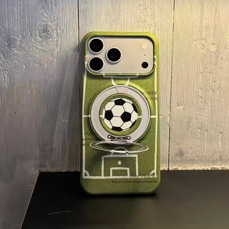 K23207 サッカーフィールド MagSafe対応リング付き iPhoneケース