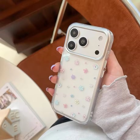 L62543 ミニフラワークリアiPhoneケース