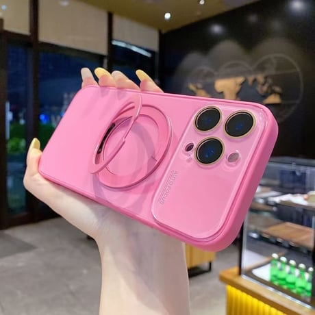 【即納商品】K23146 キャンディーカラー リング付きMagSafeケース