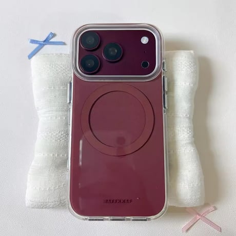 S75929 ニュアンスカラーMagSafeクリアiPhoneケース