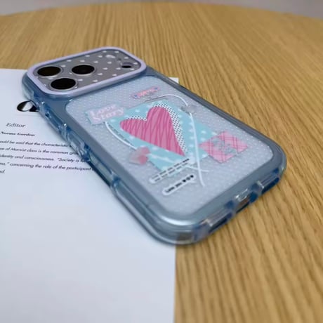 S75979 ラブハートコラージュiPhoneケース