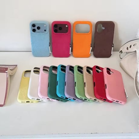 S75989 もこもこボアiPhoneケース