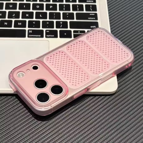 S75773 放熱メッシュ カラークリア iPhoneケース