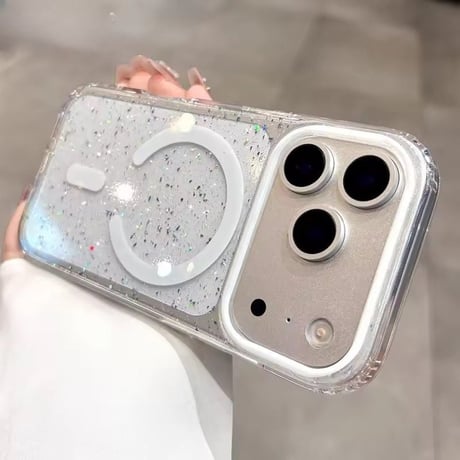 【即納商品】S75154 キラキラカラーエッジ MagSafe対応クリアケース