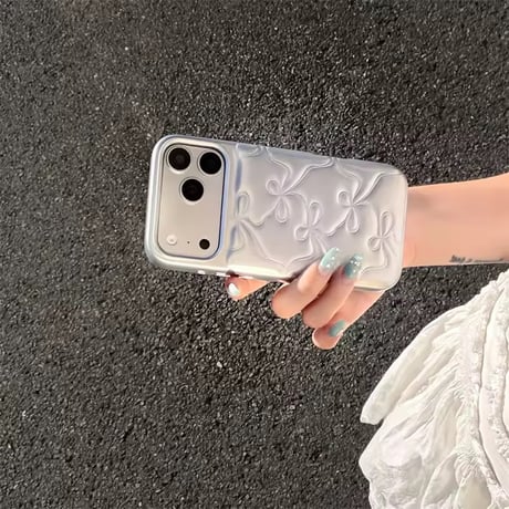 S75843 リボンエンボス iPhoneケース