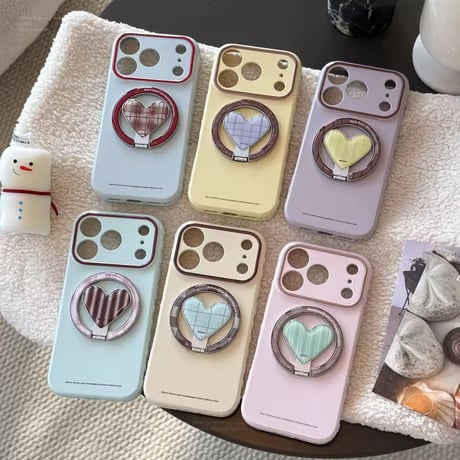 K23209 ハートリングスタンド付き MagSafe対応 iPhoneケース