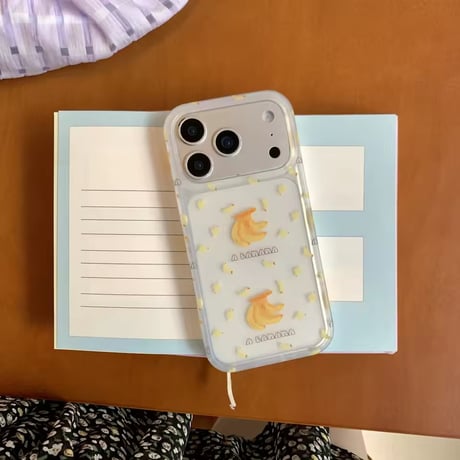 L62485 バナナドット 半透明iPhoneケース