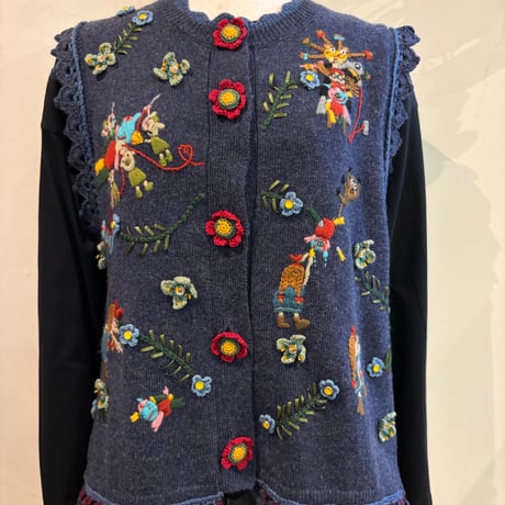 アルベロベロ オレボレブラ 長袖 カーディガン ビジュー刺繍 M 定価4.5