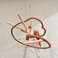 コトリのなる木ミニミニカスタム　ツタのつり下げバードアスレチック【文鳥 インコ 自然木 止まり木】