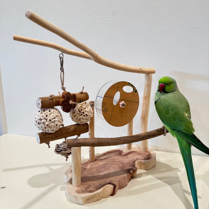 フォレイジングトイつきアスレチック【インコのおもちゃ バードトイ