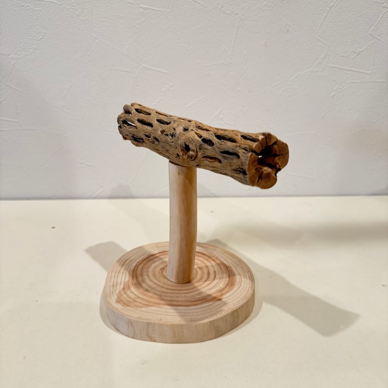 カクタスのスタンドパーチ④ パーチ長さ15cm／高さ15cm【インコ