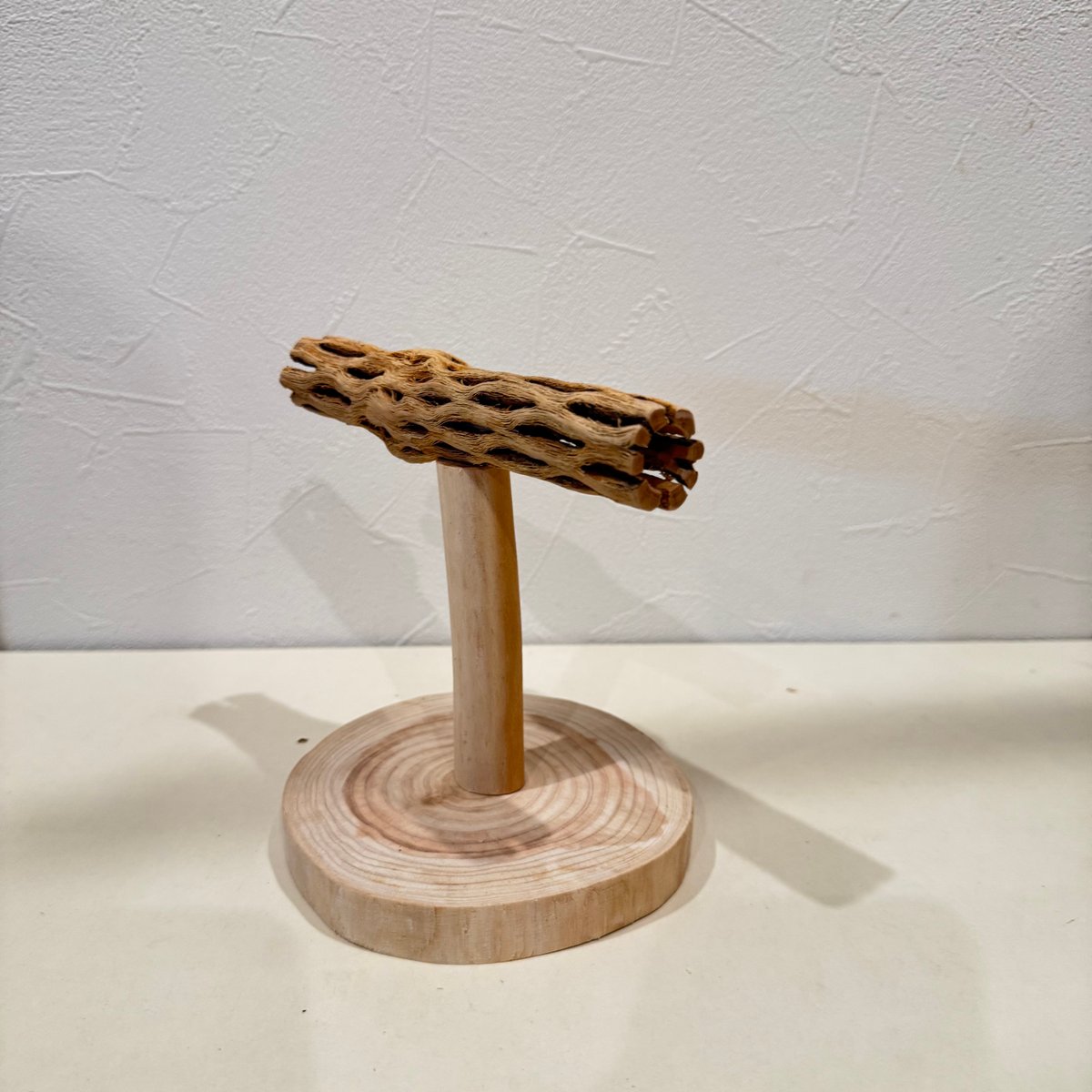 カクタスのスタンドパーチ パーチ長さ15cm／高さ15cm【インコ サボテン