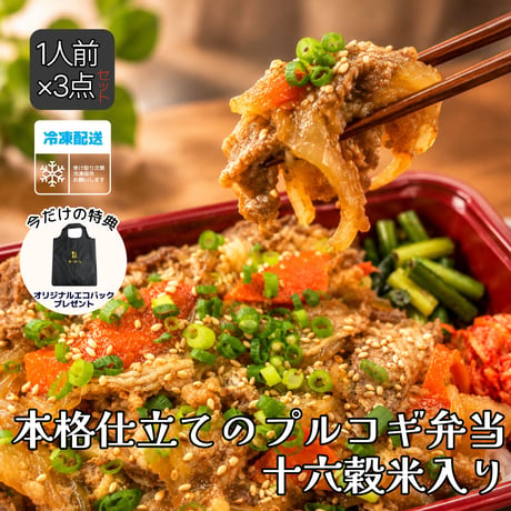 【冷凍】プルコギ弁当(1人前×3点セット)