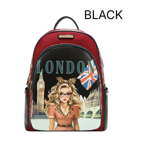 【ベストセラー】～LONDON EYE～USB充電ポート付きバックパック★A4・PCサイズ対応★
