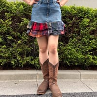 カラフルチェックドッキングミニスカート IGT5511