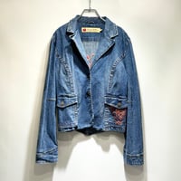 りんご大好き女の子のデニムジャケット IGB2286