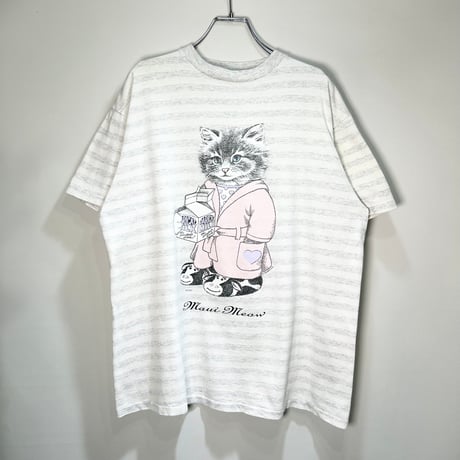 ガーリーキャットプリントT IGT5469