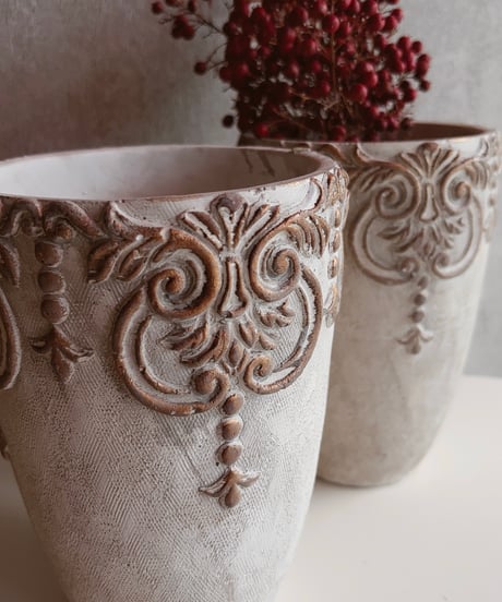 cement flower pot
