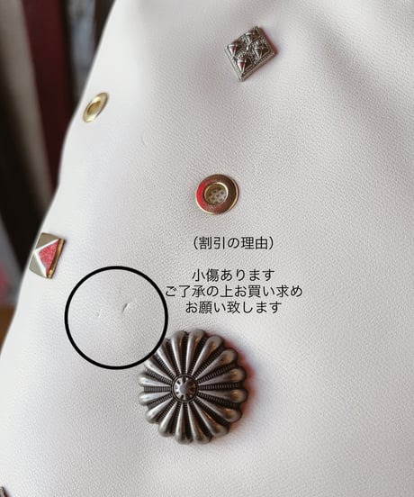concho×studs shoulder bag
