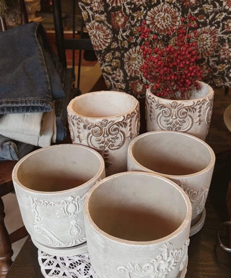 cement flower pot