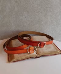 leather  belt   穴無しのフリーサイズ本革ベルト