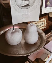 apple／pear cement objet