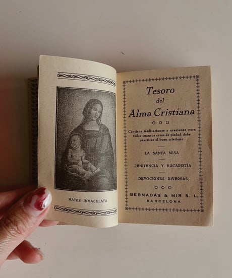 【スペイン蚤の市】 vintage mini prayer book  1940年代もの